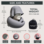 FlyHugz® 2.0 Hooded Travel Pillow